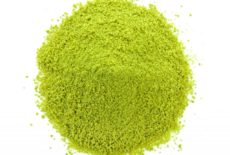 dry tea powder on white background dry tea powder on white background