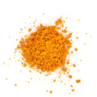 Turmeric (Curcuma) powder isolated on white background. Curry powder.
