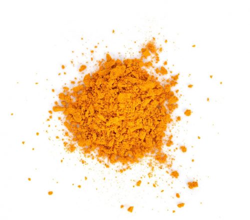 Turmeric (Curcuma) powder isolated on white background. Curry powder. Turmeric (Curcuma) powder isolated on white background. Curry powder.